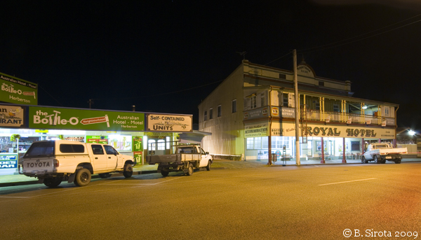 Herberton, QLD old mining town, at night