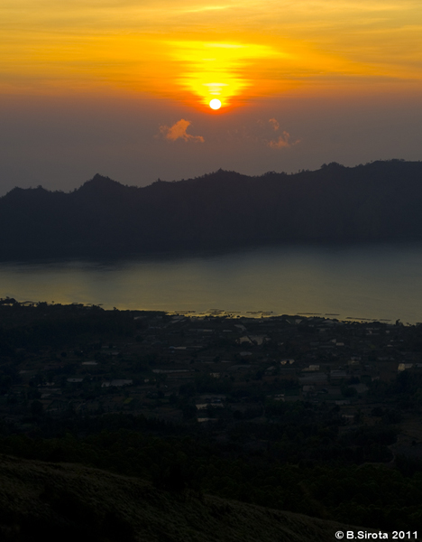Sunrise from the top of Mount Batur, Bali