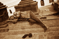 Sleeping Man at Durbar Square