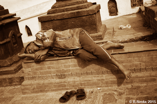 Sleeping Man at Durbar Square