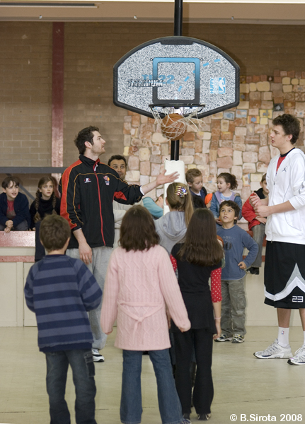 Melbourne Tigers players visiting Russian Sunday school