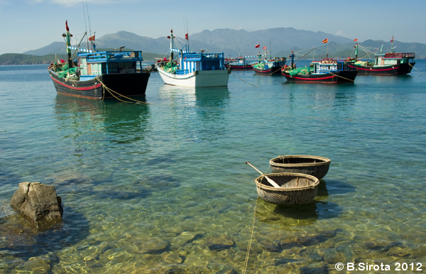 Fishing boats near the islands of Nha Trang